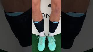 How to wear a shin pads 🛡️⚽️gaincontrol howto shinpads shinguards goviral futbol gripsocks [upl. by Photina702]