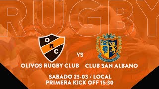 Olivos Rugby Club vs San Albano  2da Fecha Torneo Primera A de URBA [upl. by Adnilra963]