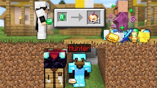 Minecraft Manhunt but with infinite blessed trading [upl. by Broadbent]