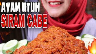 ASMR AYAM GORENG UTUH SIRAM CABE  AYAM KAMPUNG  ASMR MUKBANG INDONESIA [upl. by Nami]