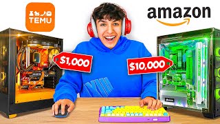 Little Brother Tests Amazon VS Temu Gaming PCs To Play Fortnite [upl. by Kirchner209]