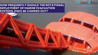 How frequently should the rotational deployment of marine evacuation systems be carried out [upl. by Ardnohs]