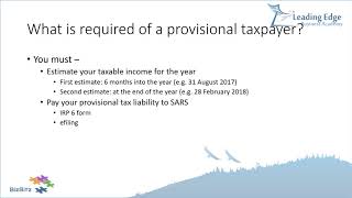 South African Provisional Tax Guide  First Payment [upl. by Yllet]