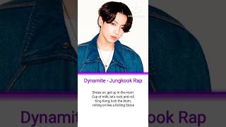 Dynamite  Jungkook Rap lyrics bts dynamite jungkook taehyung jimin shorts [upl. by Nesrac]