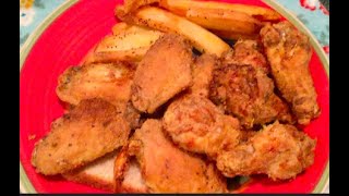 1818  Cosori Air Fryer Louisiana SPICY Chicken Fry Mix WINGS [upl. by Bodrogi87]