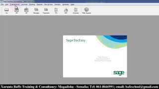 Sage DacEasy 6 Journalizing Fixed Asset Investment  AfSomali [upl. by Uird]