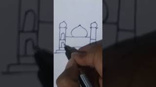 Masjid drawing easy 🕌🕌🕌allah art easydrawing shortvideo [upl. by Anierdna559]