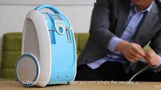 RESJOY 5 Liter Continuous Flow Portable Oxygen Concentrator Battery Operated [upl. by Kelcy]