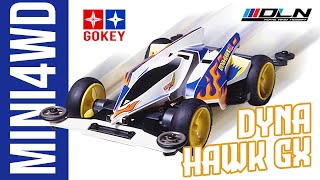 Mini 4wd DYNA HAWK GX  TAMIYA bootleg GOKEY brands kw starter pack  unboxing and assemble [upl. by Cello]