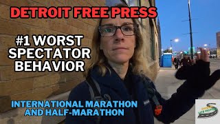 1 Worst Spectator Behavior at the Detroit Free Press Marathon [upl. by Nosreve]