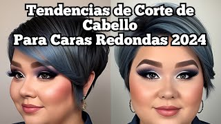 Tendencias de Corte de Cabello para Cara Redonda 2024 Adelgaza tu Rostro Redondo [upl. by Willner961]