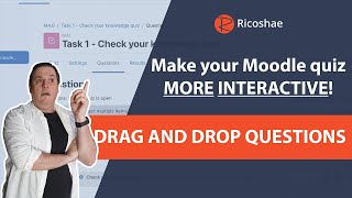 How to add interactivity to a quiz in MOODLE 40  Drag and drop text question [upl. by Heidie]