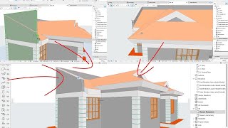 How to Draw a Wall Slanting with the Same Pitch as the Roof in ArchiCAD How to Draw a Slanting wall [upl. by Schacker]