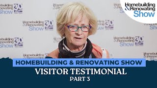 Homebuilding amp Renovating Show  Visitor testimonial 3 [upl. by Anaugahs210]