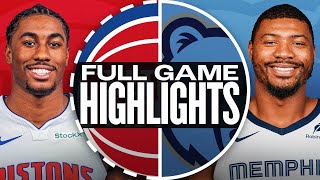 PISTONS at GRIZZLIES  FULL GAME HIGHLIGHTS  November 27 2024 [upl. by Zsa]