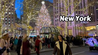 Christmas Decoration Manhattan 2023  Walk Fifth Avenue New York City Usa [upl. by Beltran]