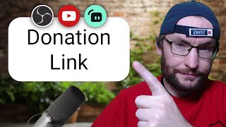 Step by Step Adding A Donation Link To Your YouTube Stream Streamlabs Setup [upl. by Adahs258]