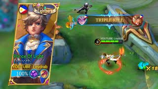 Dyrroth Upcoming New Lightborn Skin Prince Of Light Gameplay  Mobile Legends Bang Bang [upl. by Bohi524]