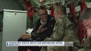 Feenstra Visits 185th Air Refueling Wing [upl. by Atisusej]