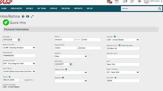 ADP and Intacct New Hire Integration Demo [upl. by Ariada]