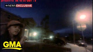 Neverbeforeseen police video reveals moments after Jordan Turpin’s escape l GMA [upl. by Rosabella870]