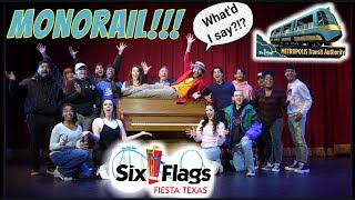 MONORAIL  A Simpsons parody performed by Jeffrey Siebert amp Six Flags employees [upl. by Adlesirk]