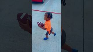 1YR FIRST TOUCH DOWN ytshorts football sports toddler viralvideo [upl. by Dido]