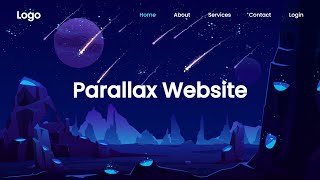 Parallax scrolling website using Html amp Css amp Js  How to create a website using Js [upl. by Airbmac183]