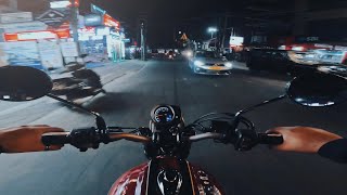 Honda CB350 RS  Night Ride Kochi  Raw Video 4K  POV [upl. by Alletse]