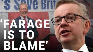 ‘He wants to destroy the Conservative party  Michael Gove slams Nigel Farage’s candidacy [upl. by Arraeis3]