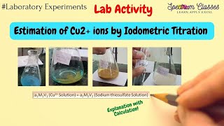 Estimation of Cu2 ions by Iodometric Titration Method  Iodometric Titration  Redox Titration [upl. by Hy]