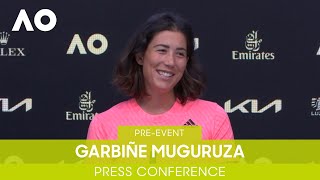 Garbiñe Muguruza Press Conference  Australian Open 2022 PreEvent [upl. by Aynod805]