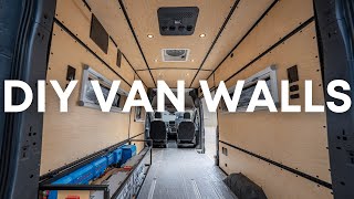 DIY CAMPER VAN WALLS W LTRACK 100 from scratch [upl. by Konstantin]