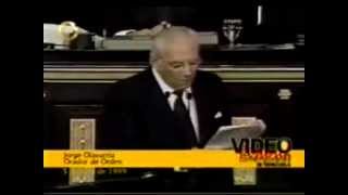 Discurso de Jorge Olavarría en el Congreso 5 de Julio de 1999 [upl. by Amoakuh]