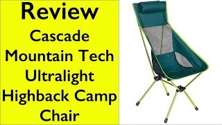 Cascade Mountain Tech high back chair [upl. by Llenehs937]