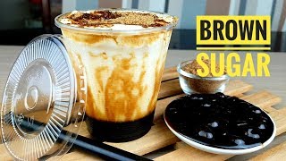 How to make Brown Sugar Milk with tapioca Pearls  Tiger Sugar milk tea recipe Bubble Tea [upl. by Annodam]