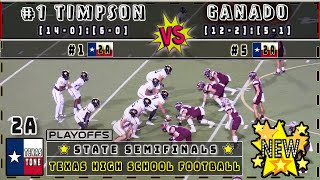 1 ATH5 Terry Bussey 1 Timpson vs Ganado Football  State Semifinal  FULL GAME [upl. by Nylzzaj]