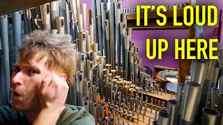 Standing INSIDE A 1000 Pipe WURLITZER ORGAN IS EAR BLISTERINGLY LOUD [upl. by Natek]