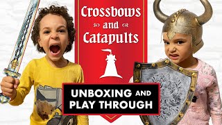 Crossbows and Catapults Game unboxing and play through awesome game from 1983 [upl. by Aida549]