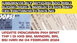 KABARNYA BLT MITIGASI 600 RIBU SUDAH SP2D BENARKAH KKS BNI SUDAH TERISI SALDO 600 RIBU [upl. by Bo100]