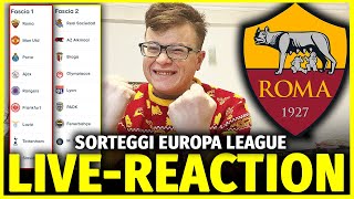 SORTEGGI NUOVA EUROPA LEAGUE CAMPIONATO AS ROMA  LIVEREACTION [upl. by Dressler]