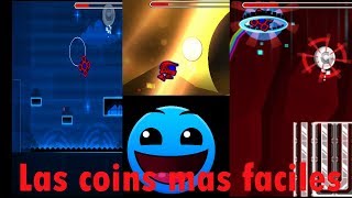 Las Coins mas faciles de los niveles mas Faciles de Geometry Dash [upl. by Windzer303]