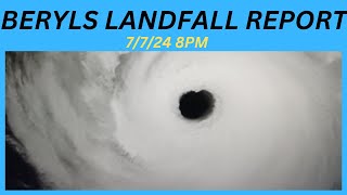 TRACKING HURRICANE BERYLS LANDFALL hurricane tracking hurricaneberyl [upl. by Adeehsar]