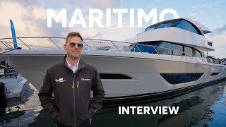 Maritimo Luxury Motor Yachts  Interview at Sanctuary Cove Boat Show [upl. by Adnylem]