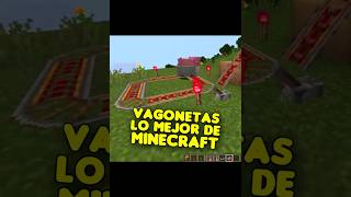 Las VAGONETAS en MINECRAFT son lo MEJOR 😁 minecraft shorts [upl. by Yonah]