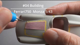 04 Building Ferrari 750 Monza 143 scale model car [upl. by Ethan913]