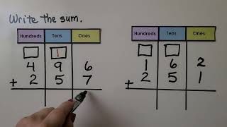 2nd Grade Math 64 3digit Addition Regroup Tens [upl. by Arykat]