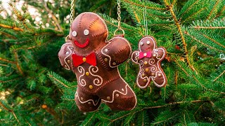 Making a Leather Gingerbread Man Purse with Ornament PDF Pattern [upl. by Pembrook]