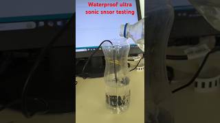 test ultrasonic sensor in water arduinouno arduinoproject arduinounoprojects [upl. by Ahsinad689]