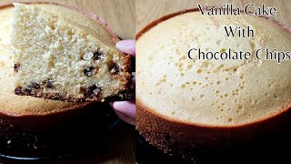 Vanilla Cake With Chocolate Chips  New Year Celebration Recipe [upl. by Nona]